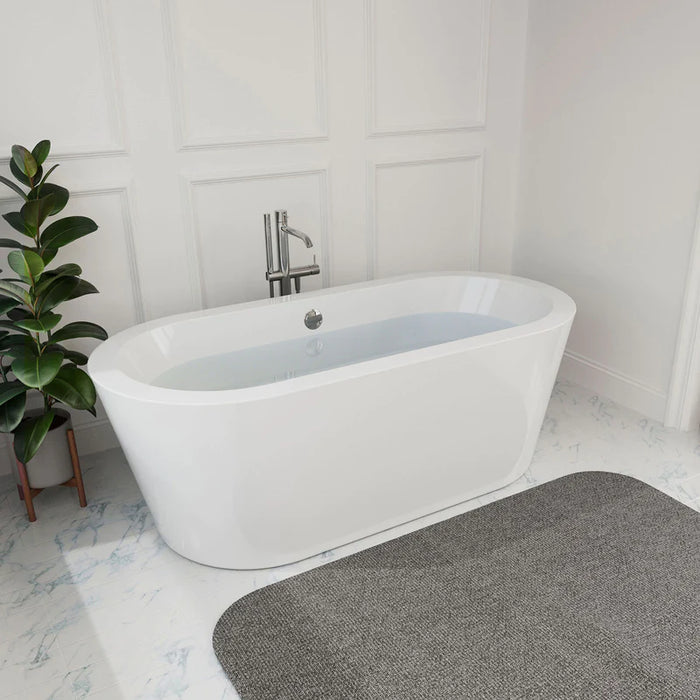 59" Freestanding Soaking Tub with Center Drain EMPV-59FT1505