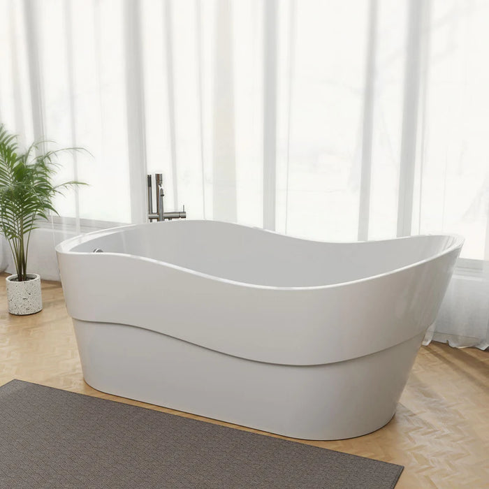 67" Freestanding Soaking Tub with Left Drain
