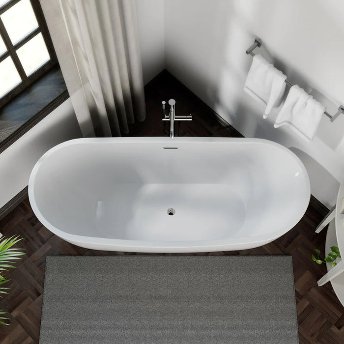 69" Freestanding Soaking Tub with Center Drain EMPV-69FT1603