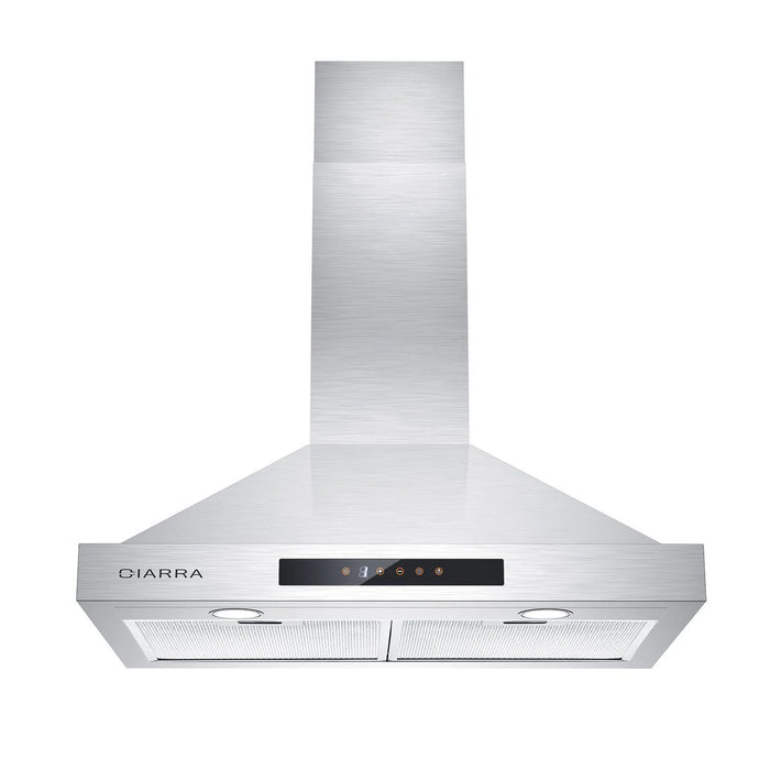 CIARRA 30 Inch Wall Mount Range Hood With 3-Speed Extraction CAS75308-OW