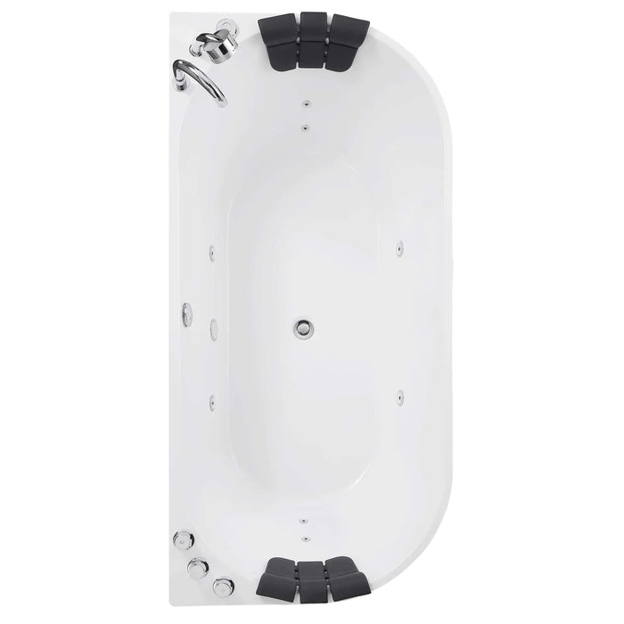 59" Freestanding Whirlpool Bathtub with Center Drain EMPV-59AIS06