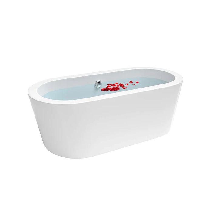 59" Freestanding Soaking Tub with Center Drain EMPV-59FT1505