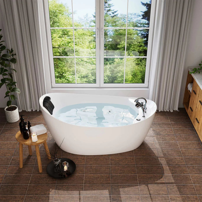 67" Freestanding Whirlpool Bathtub with Reversible Drain EMPV-67AIS02