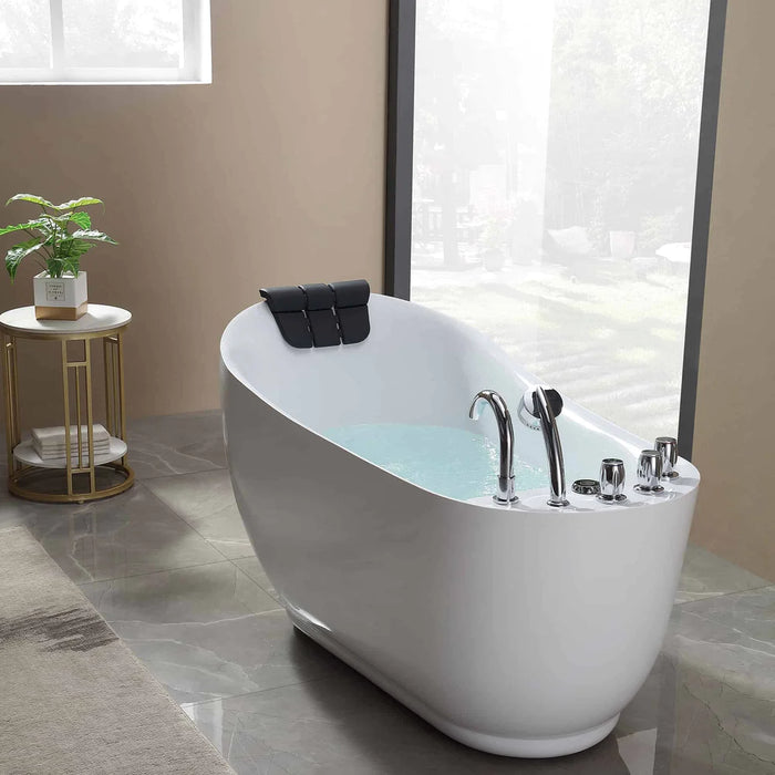 67" Freestanding Whirlpool Bathtub with Reversible Drain EMPV-67AIS05