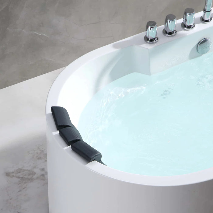 67" Freestanding Whirlpool Bathtub with Center Drain EMPV-67AIS17