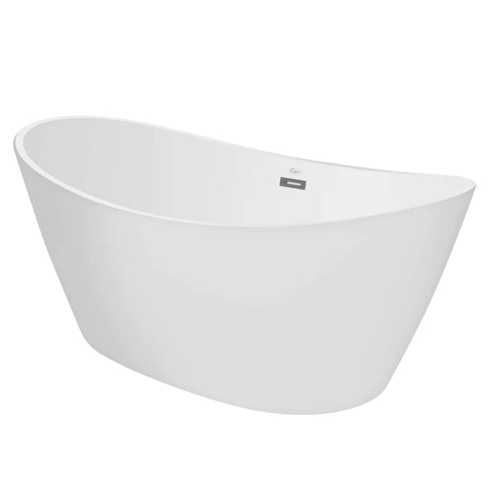 67" Freestanding Soaking Tub with Center Drain EMPV-67FT1518