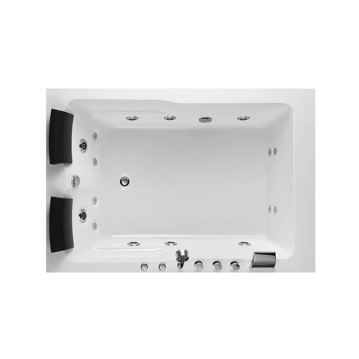 71" Alcove Whirlpool 2-Person Tub with Left Drain EMPV-71JT667B