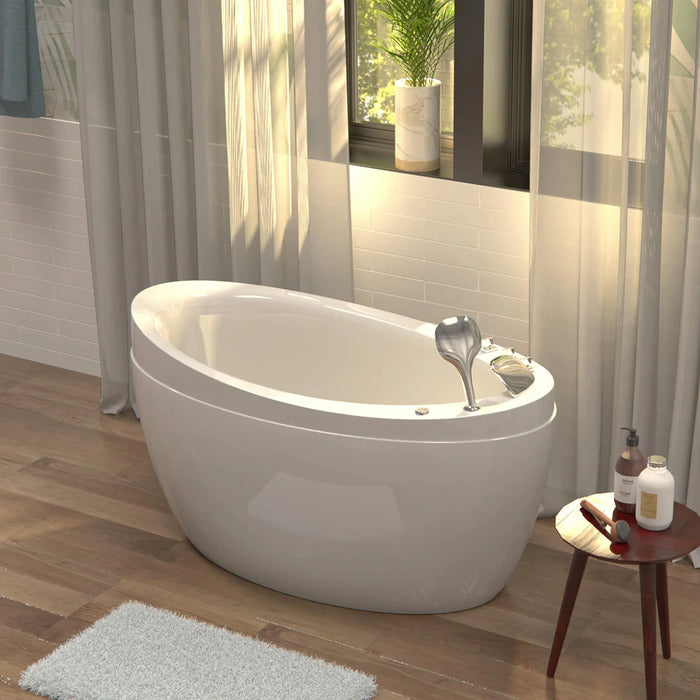 48" Freestanding Air Massage Japanese-Style Bathtub with Reversible Drain EMPV-48JT011