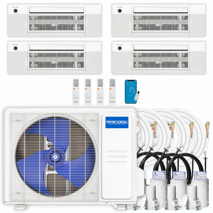 MRCOOL DIY Mini Split - 36,000 BTU 4 Zone Ductless Air Conditioner and Heat Pump with line set Install Kit