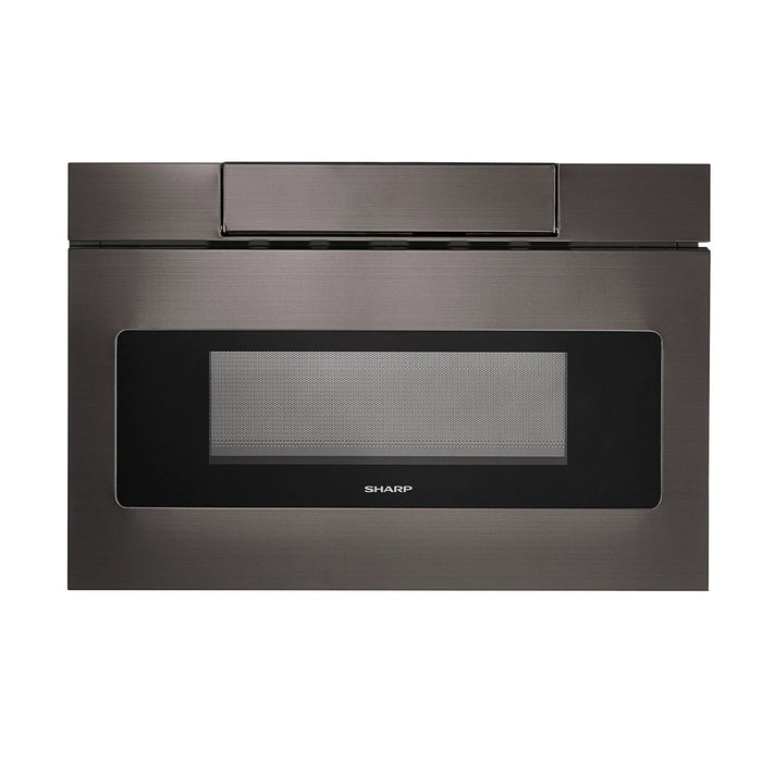 24 in. 1.2 cu. ft. 950W Sharp Black Stainless Steel Microwave Drawer Oven