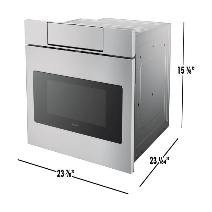 24 in. 1.2 cu. ft. 950W Sharp Stainless Steel Microwave Drawer Oven