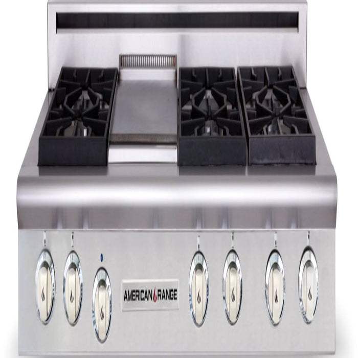 48" Gas Rangetop,  Performer,  6 Open-Gas Burners,  11" Griddle,  LP - Stainless Steel
