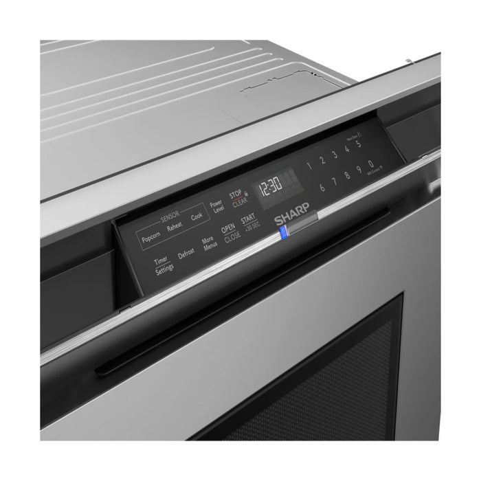 24 in. 1.2 cu. ft. 950W Sharp Stainless Steel Smart Easy Wave Open Microwave Drawer Oven