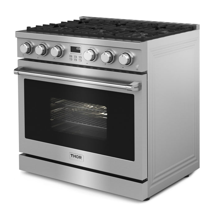 ARG36 - 36 Inch Contemporary Professional Gas Range in Stainless Steel