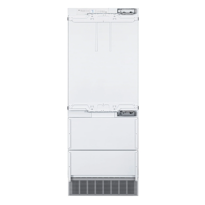 Combined refrigerator-freezer with BioFresh and NoFrost for integrated use