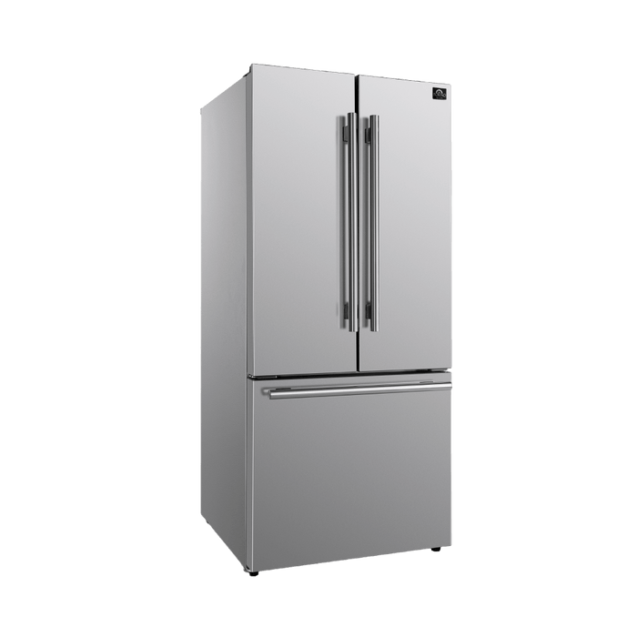 FORNO No Frost Refridgerator 31" French Door 17.5cf.  VCM Stainless Steel with Ice Maker