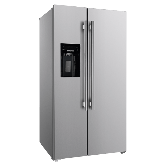 FORNO Salerno 36" Side by Side  20 Cu.Ft Stainless Steel Refrigerator with Ice Maker