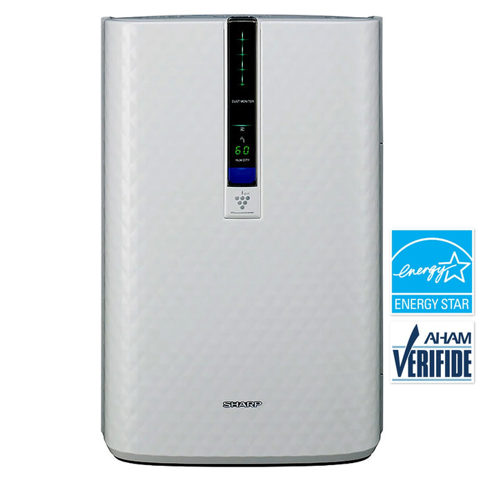 Sharp Plasmacluster Ion Air Purifier with True HEPA + Humidifier for Medium Rooms