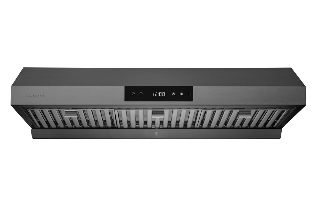 UC-PS18 Black Stainless Steel Ducted Under Cabinet Range Hood 36"